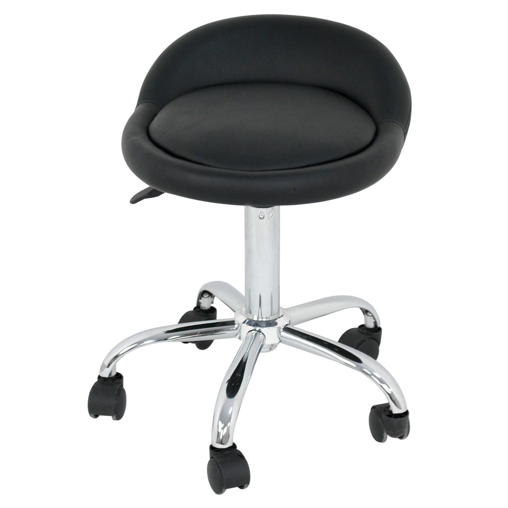 Set of Two Swivel Salon Stool Chair, Black H82235