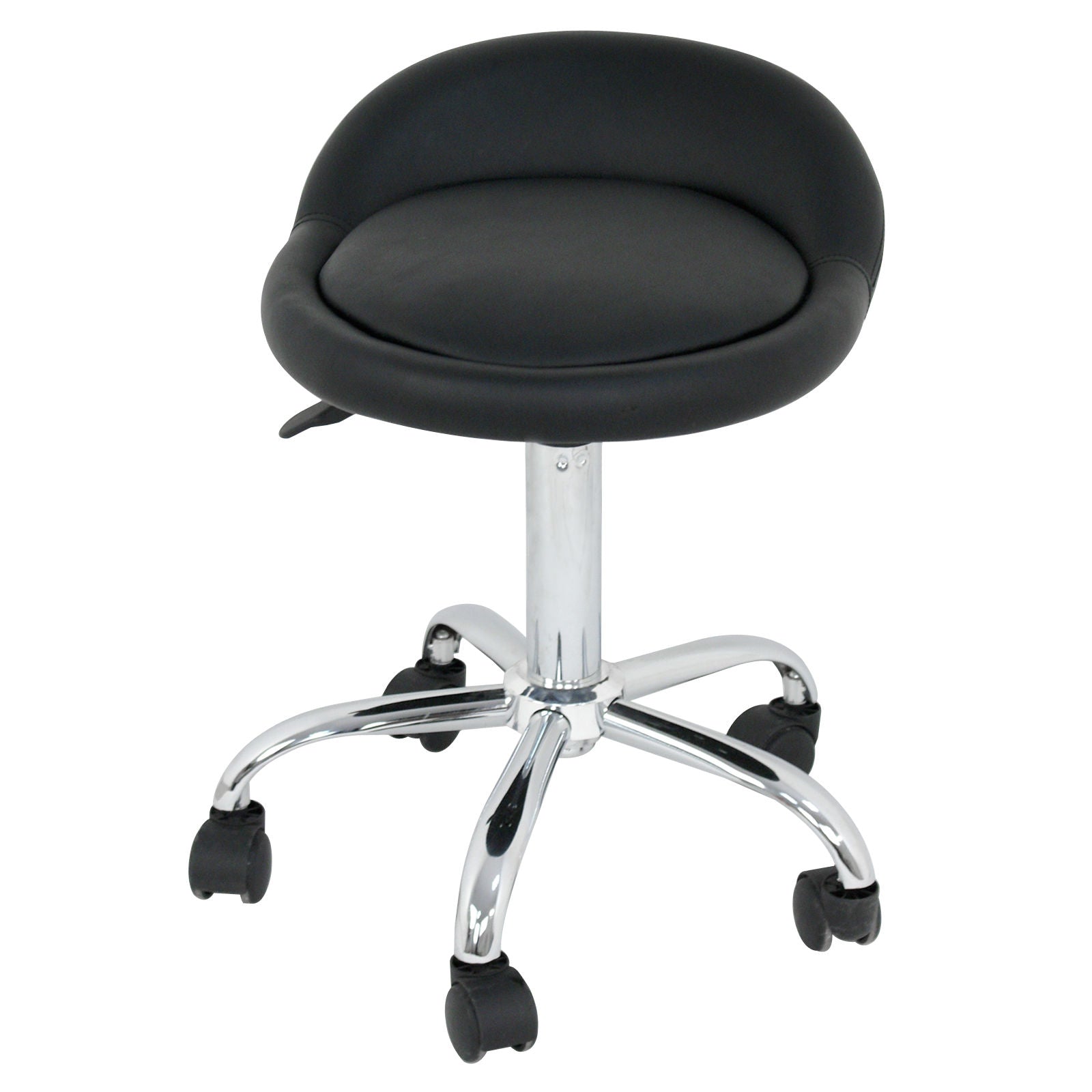 Set of Two Swivel Salon Stool Chair, Black H82235