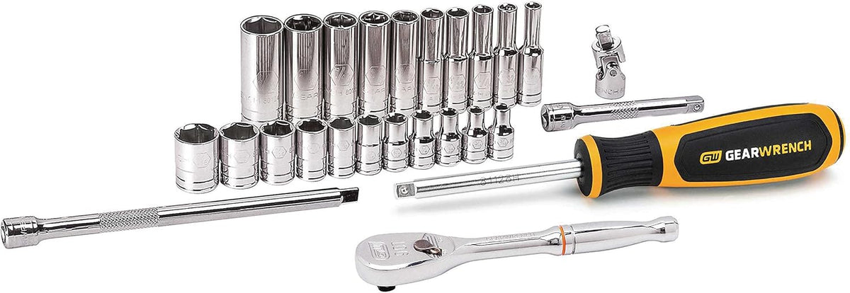 26 Pc. 1/4" Drive 12 Pt. Standard Mechanics Tool Set, SAE R867