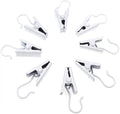 100 Pack Stainless Steel Curtain Clips C647