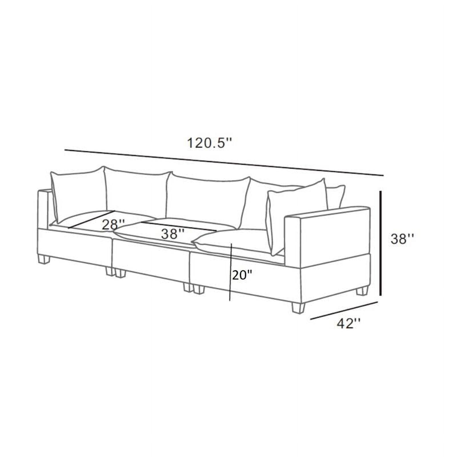 Dark Gray Fabric Down Feather Sofa Couch K4770