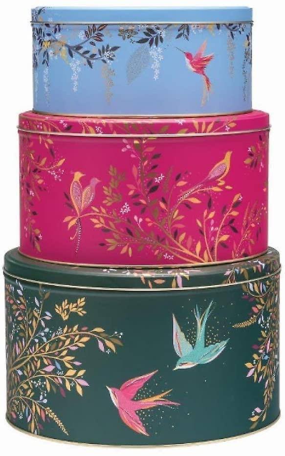 3X Nesting Kitchen Cake Tins Set Multicoloured M72288