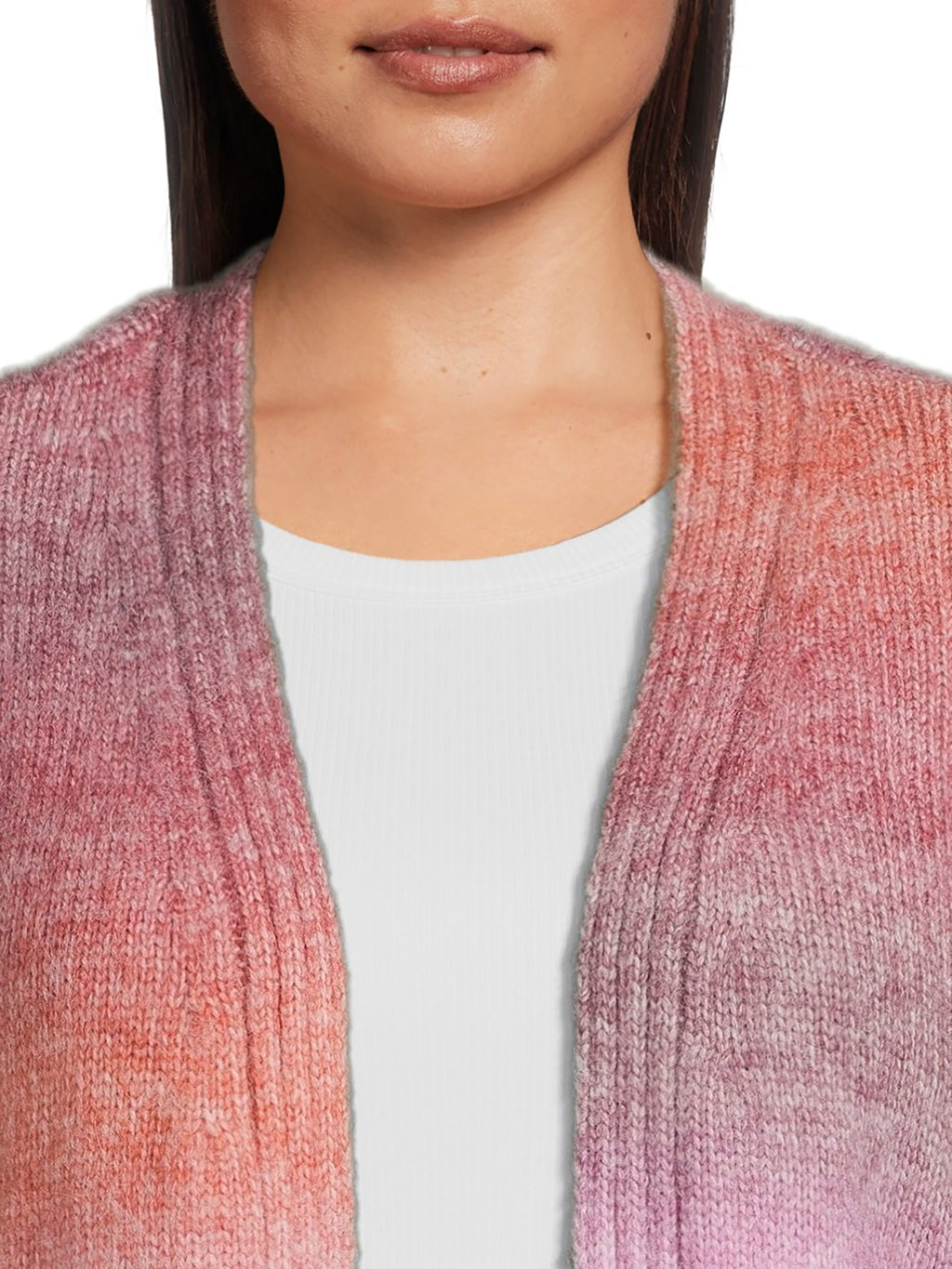 Women's Plus Size Drop Shoulder Open Cardigan with Balloon Sleeves H894119