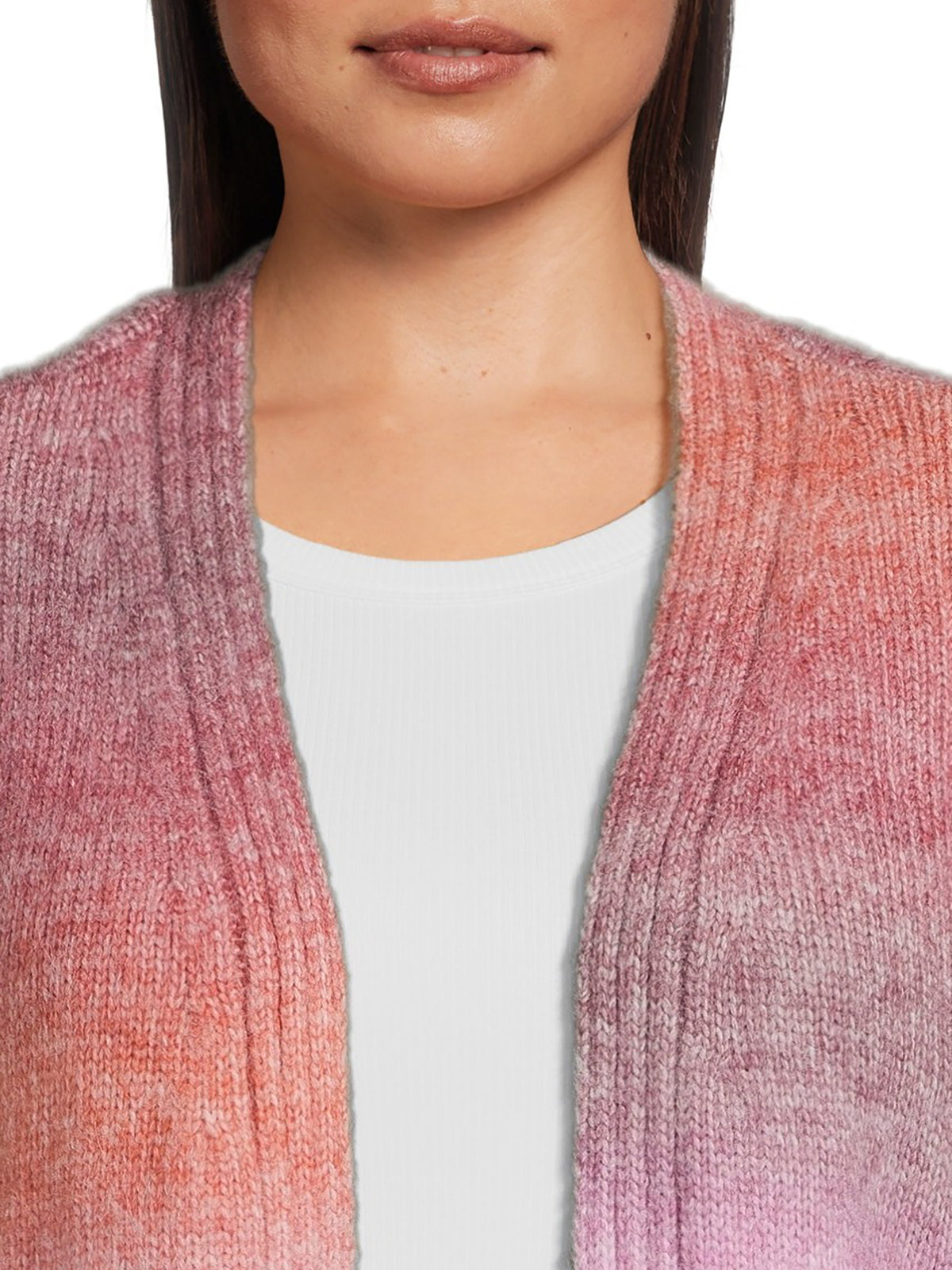 Women's Plus Size Drop Shoulder Open Cardigan with Balloon Sleeves H894119