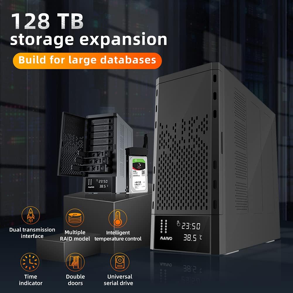 8 Bay 2.5/3.5 inch Hard Drive RAID Enclosure N539