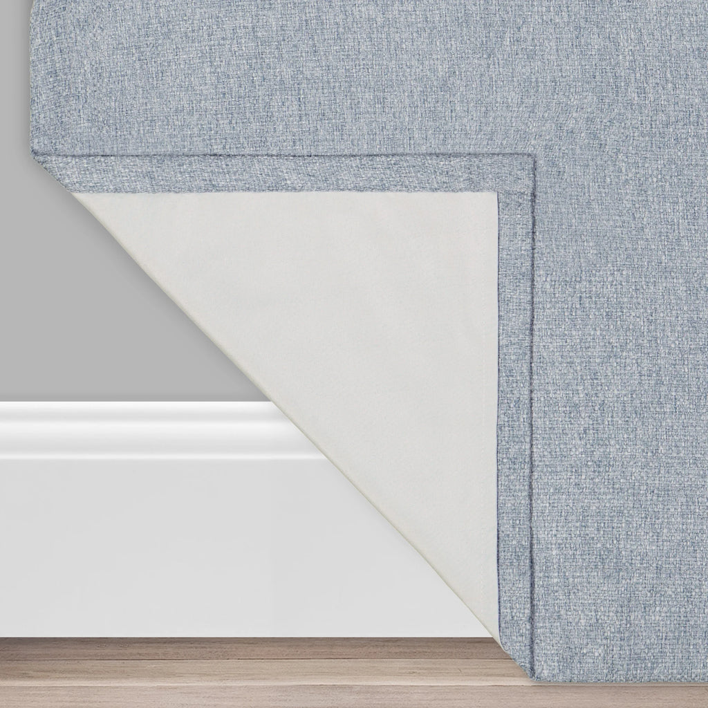 Denim Blue 100% Blackout Grommet Top Curtain Panel 40x84 A6430