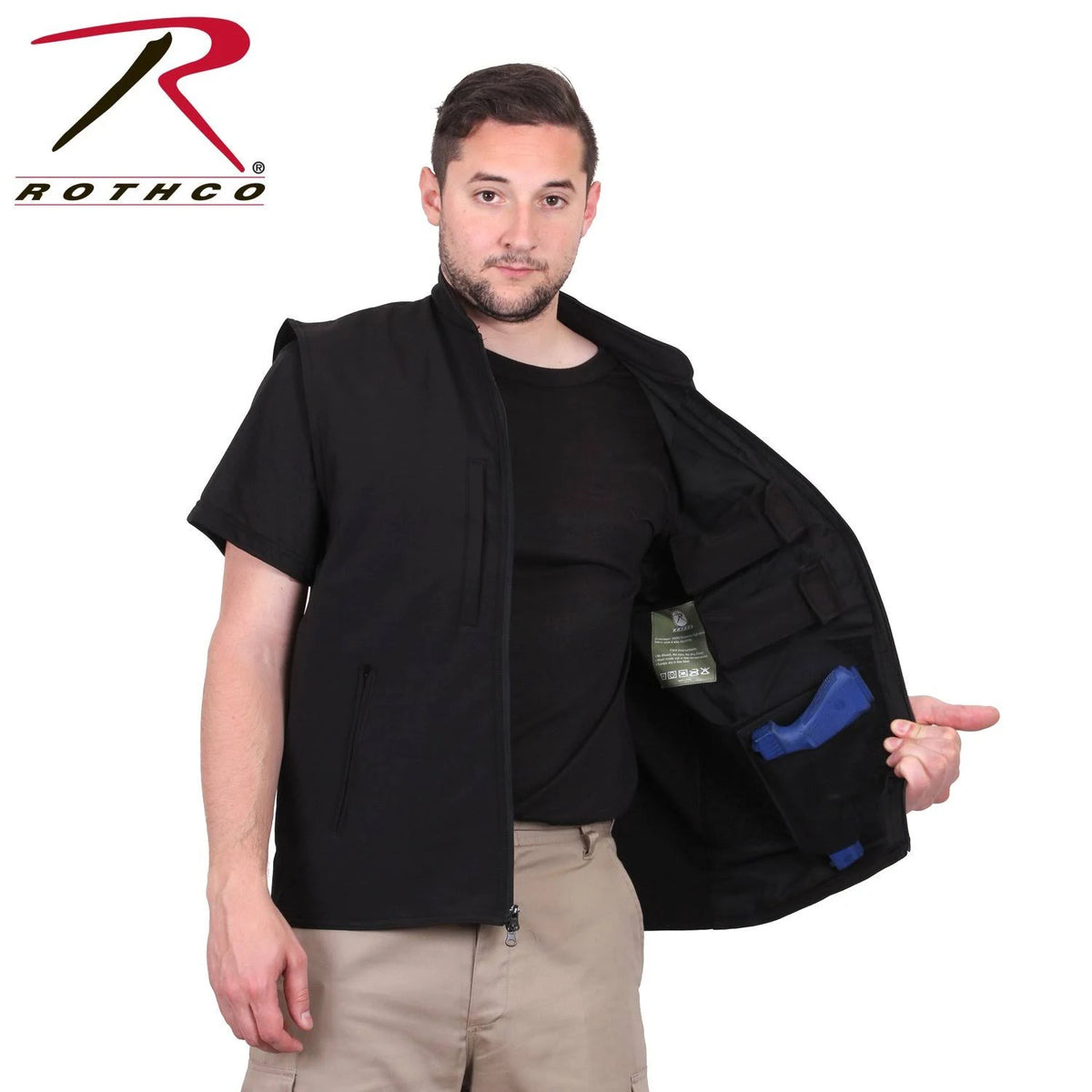 Olive Drab Concealed Carry Soft Shell Vest W8163