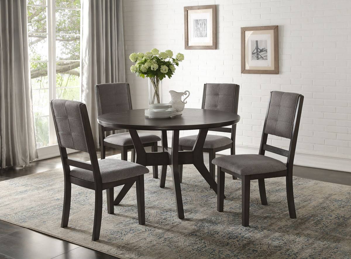 Gray 5-Piece Wood Dining Set N2796