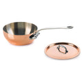 Copper Curved Splayed Saute Pan with Lid, 1.1-Quart B264014