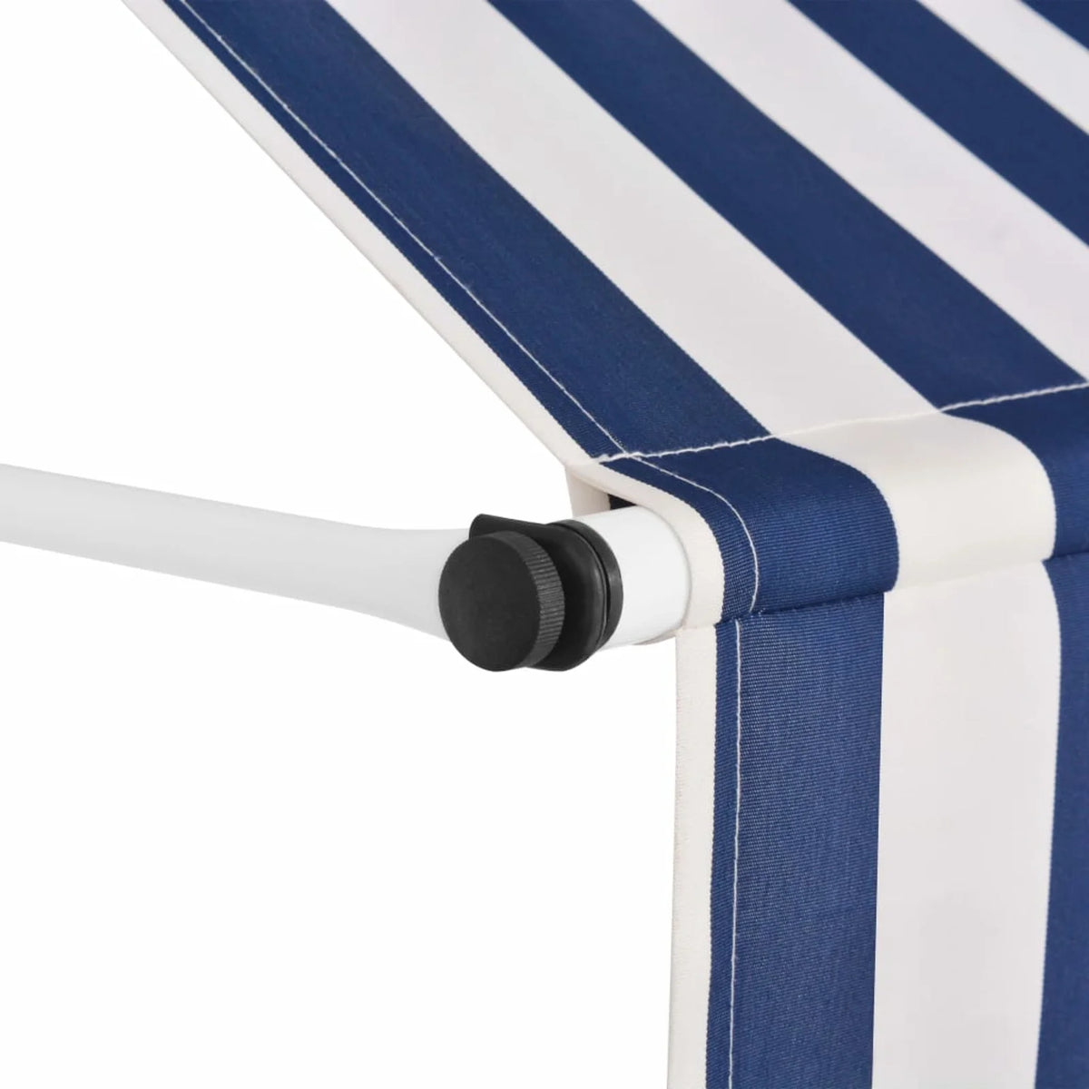 Manual Retractable Awning 39.4" Blue and White Stripes S117951