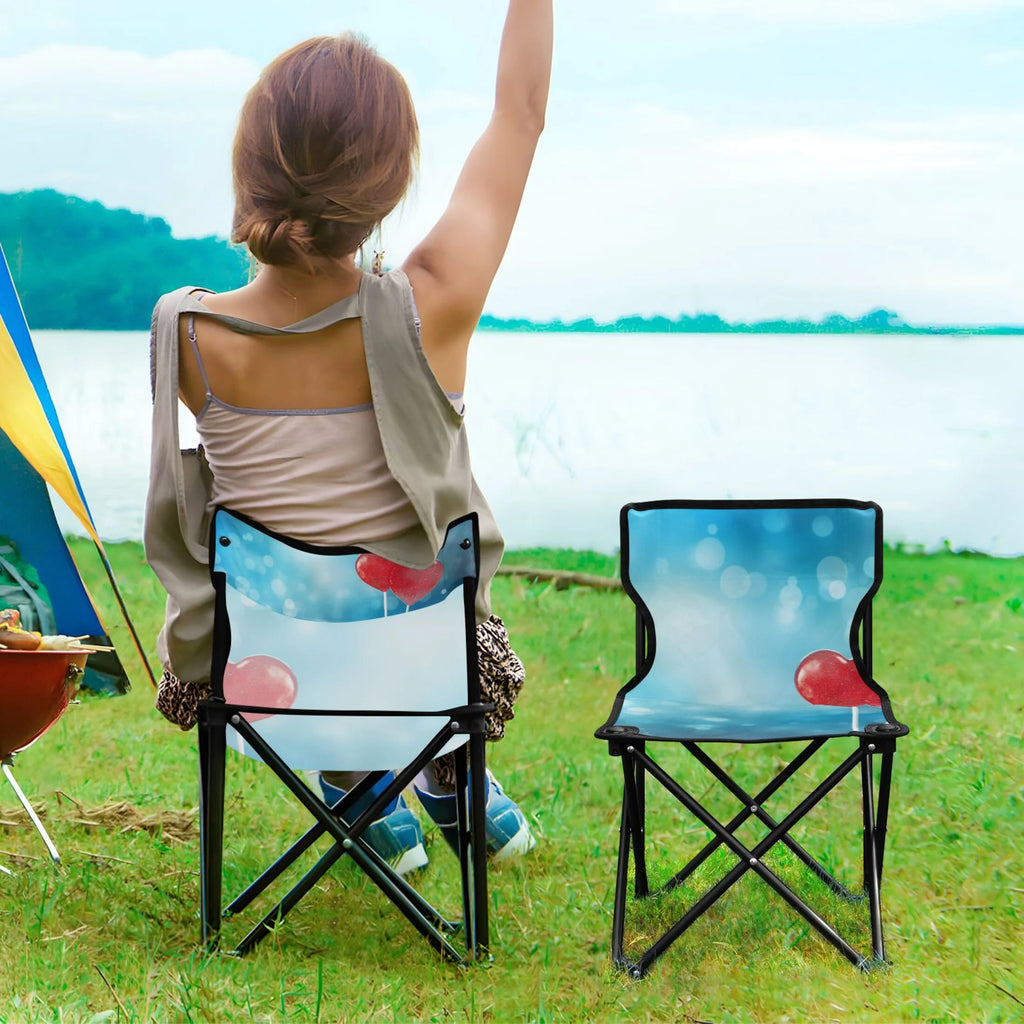 Blue Portable Camping Chair with Carry Bag S296