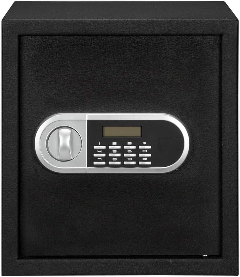 Large Steel Home Security Safe with Programmable Electronic Keypad, 1.8 Cubic Feet, Black N223957
