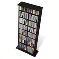 51" Double Slim CD DVD Wall Media Storage Rack in Black N44227