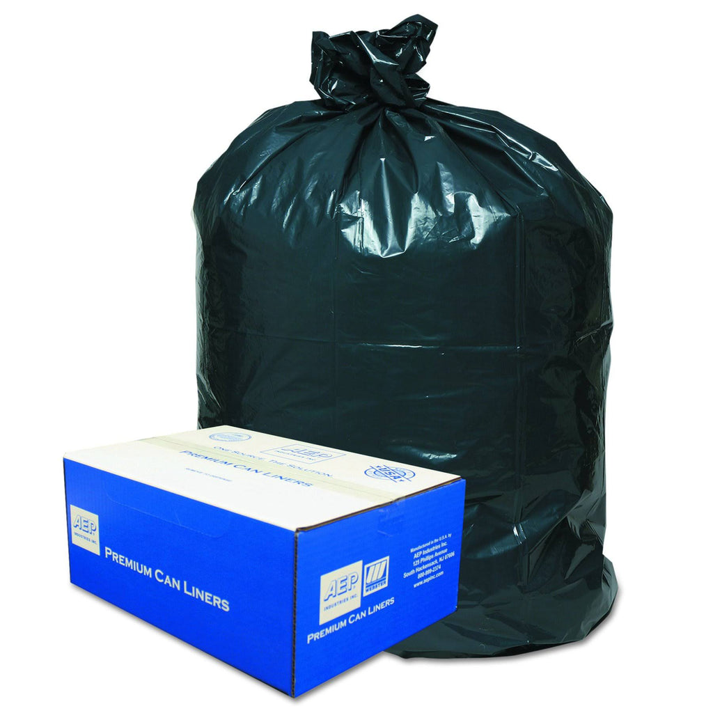 Black 2-Ply Low-Density Can Liners 31-33gal .63 Mil 33 x 39 250/Carton J157485