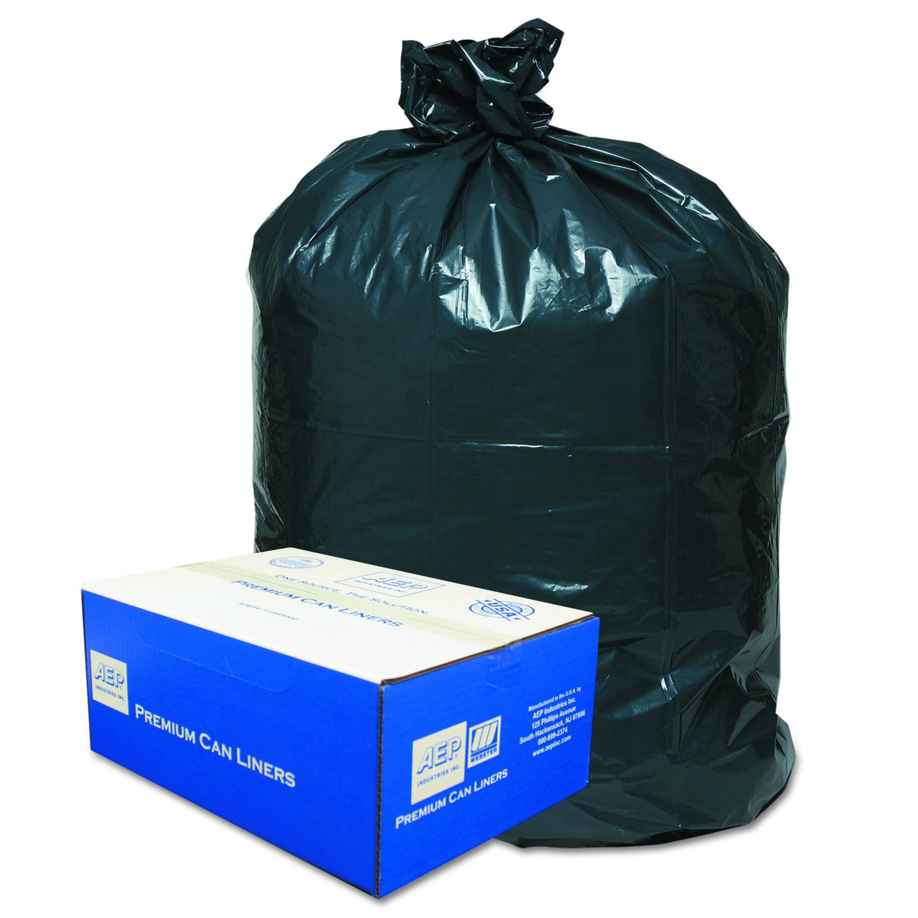 Black 2-Ply Low-Density Can Liners 31-33gal .63 Mil 33 x 39 250/Carton J157485
