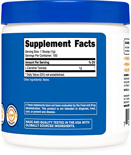 L-Carnitine Tartrate Powder, 100 Grams L74840