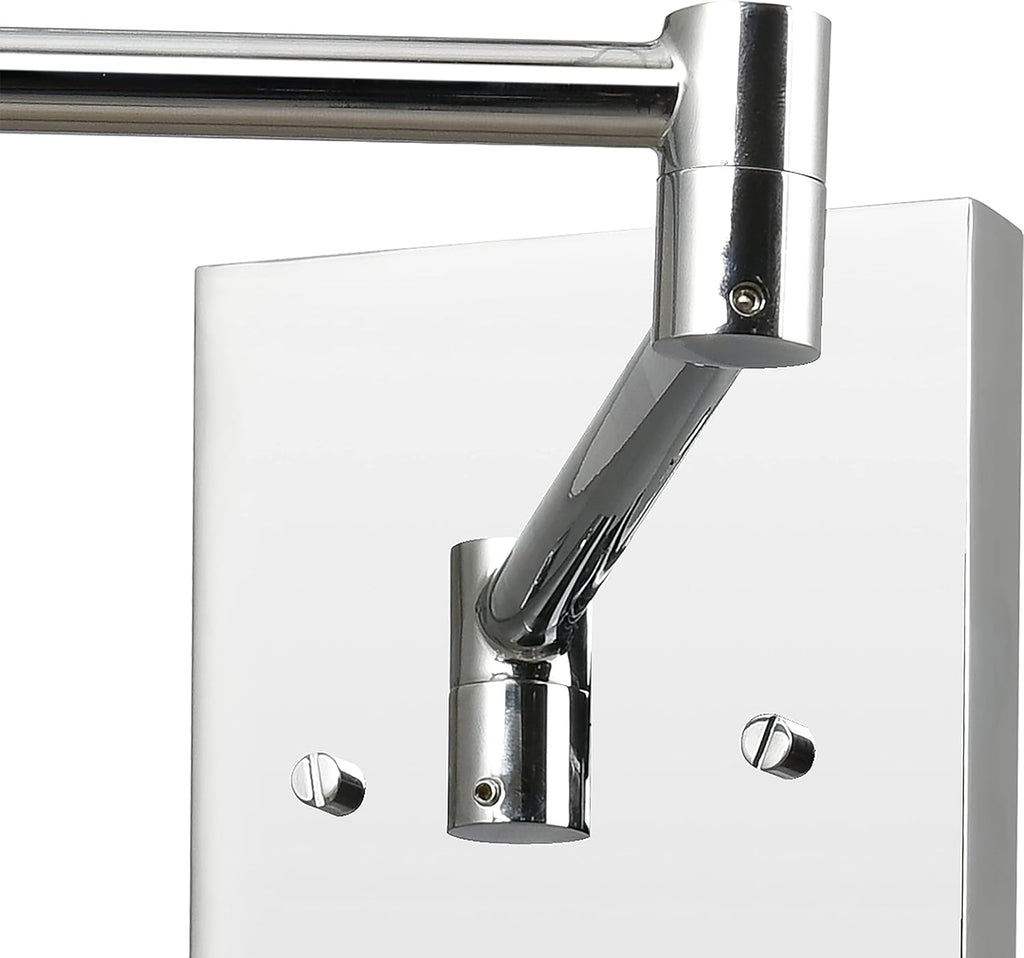 Polished Chrome White 1-Light Sconce K2969