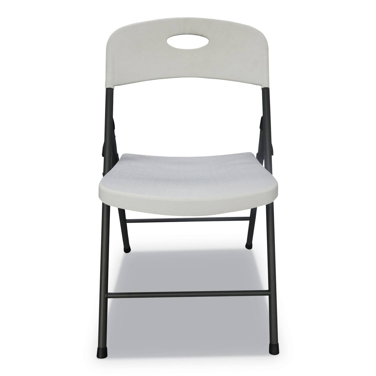 White/Black Anthracite Molded Resin Folding Chair, 4/Carton Q226847