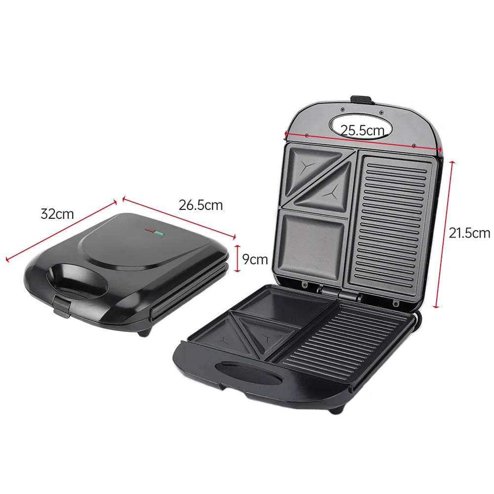 1400W Non-Stick 3in1 Electric Grill Waffle Maker U810184