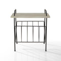 Natural Wood and Metal Turntable Stand C9823