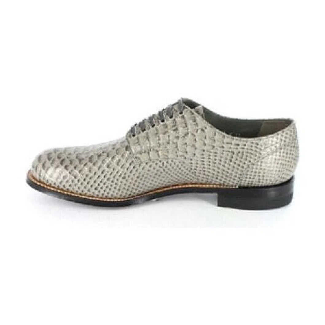 Gray Anaconda Print Leather Shoe C83290