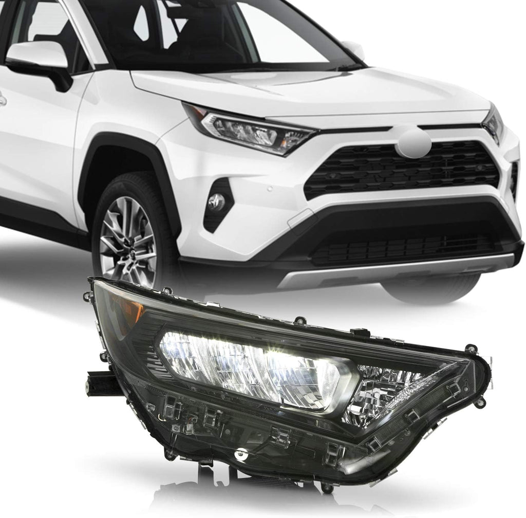 Black Bezel LED Headlights Housing Passenger Side E5262