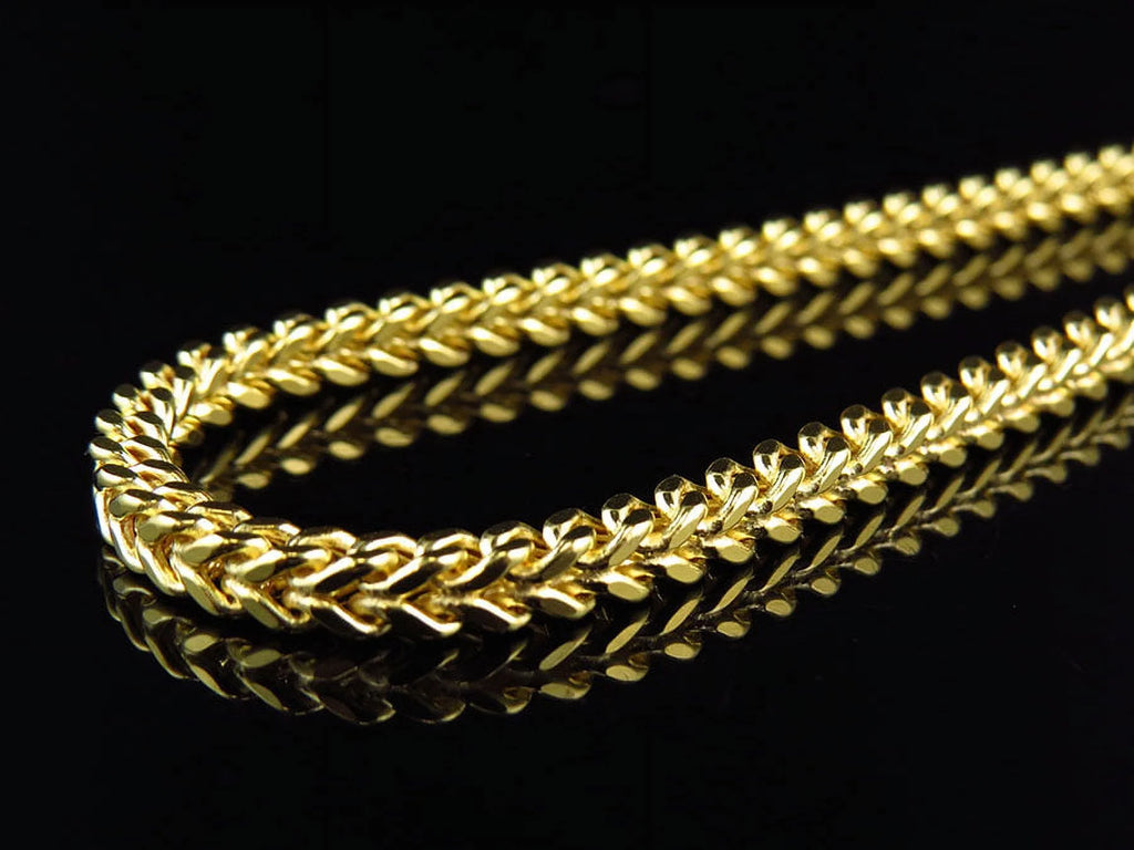 10k Yellow Gold Franco Box Cuban Chain Necklace 3.5 MM 24-40 Inch E9212