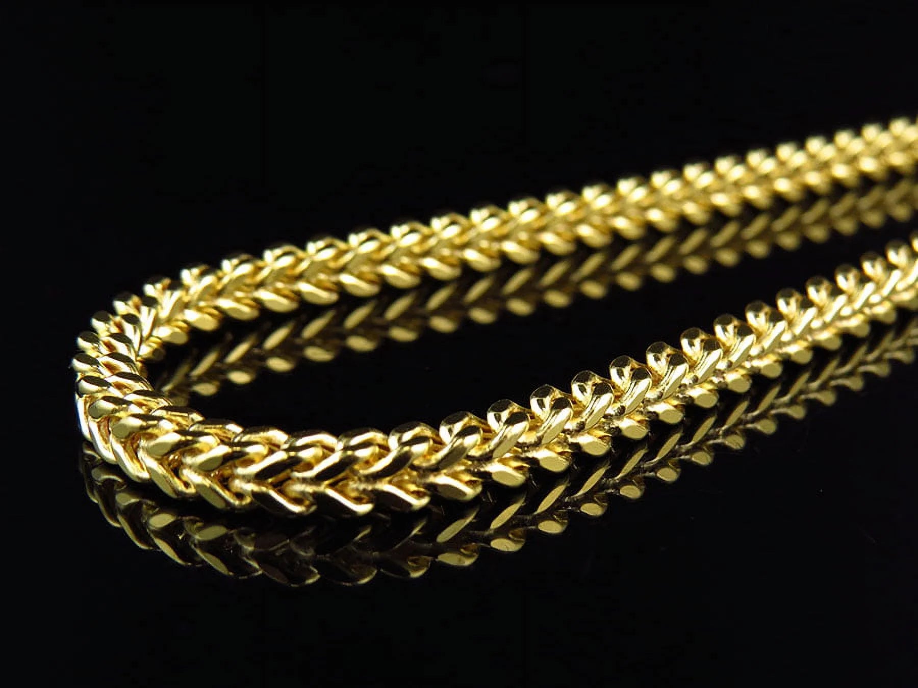 10k Yellow Gold Franco Box Cuban Chain Necklace 3.5 MM 24-40 Inch E9212