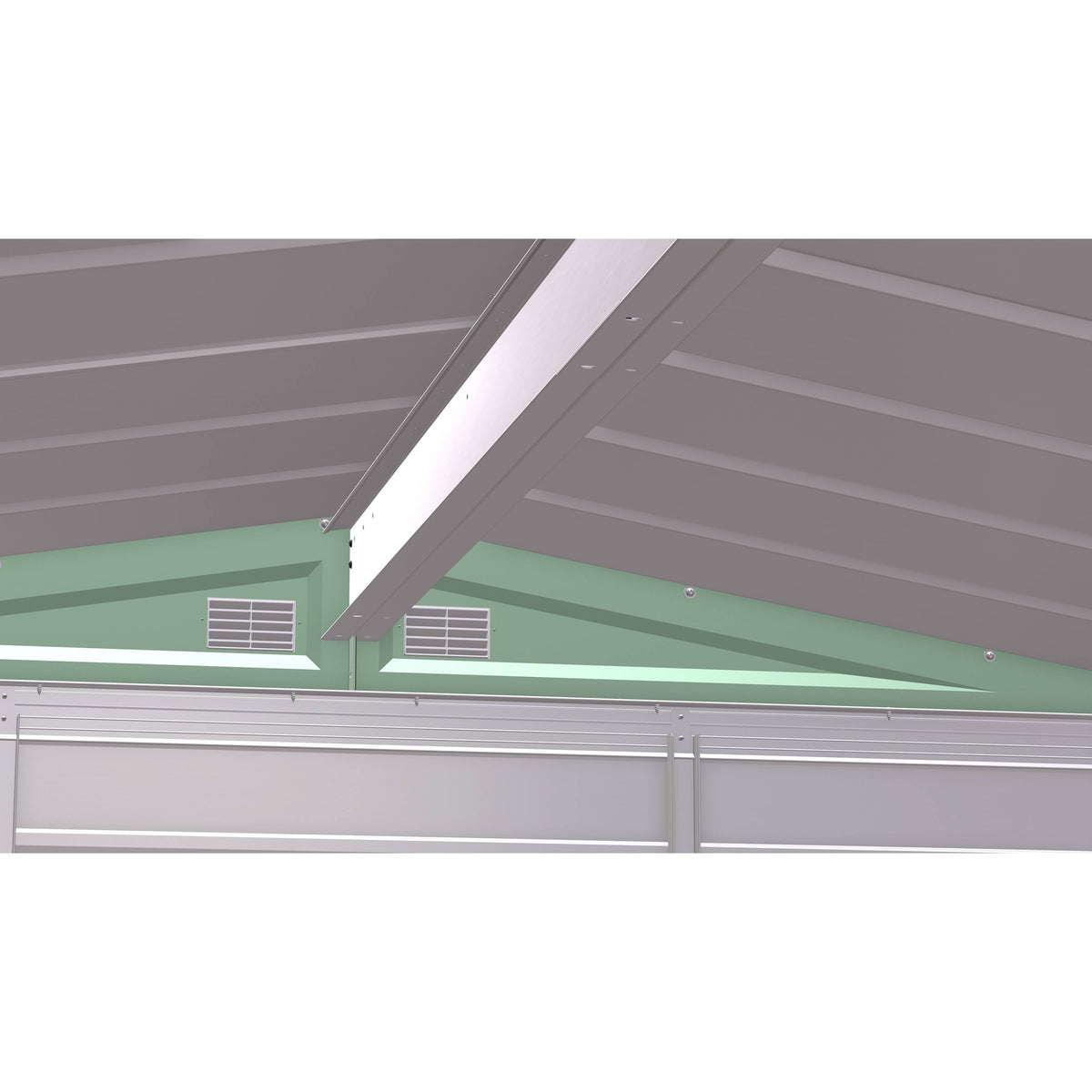 Steel Storage Shed 6x7 Sage Green Z1499