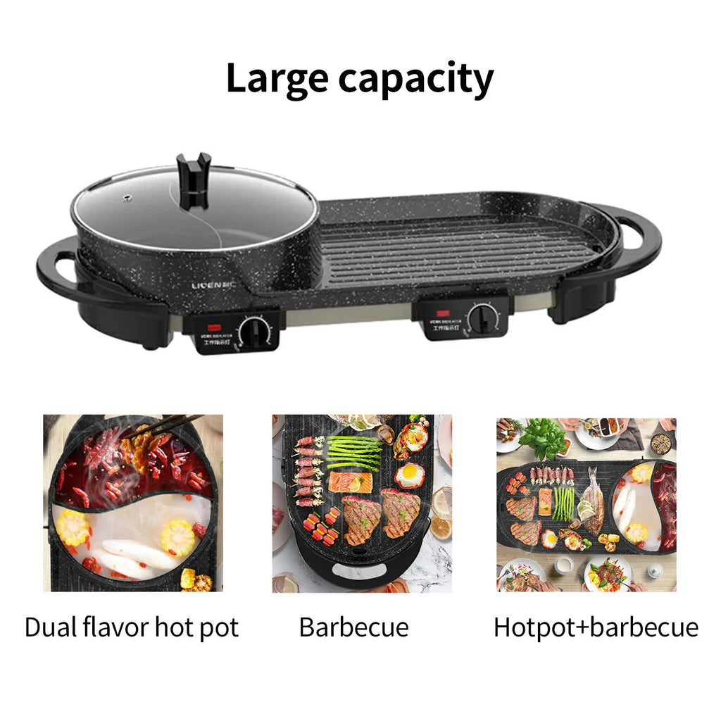 3.6L Electric Grill Hot Pot V555