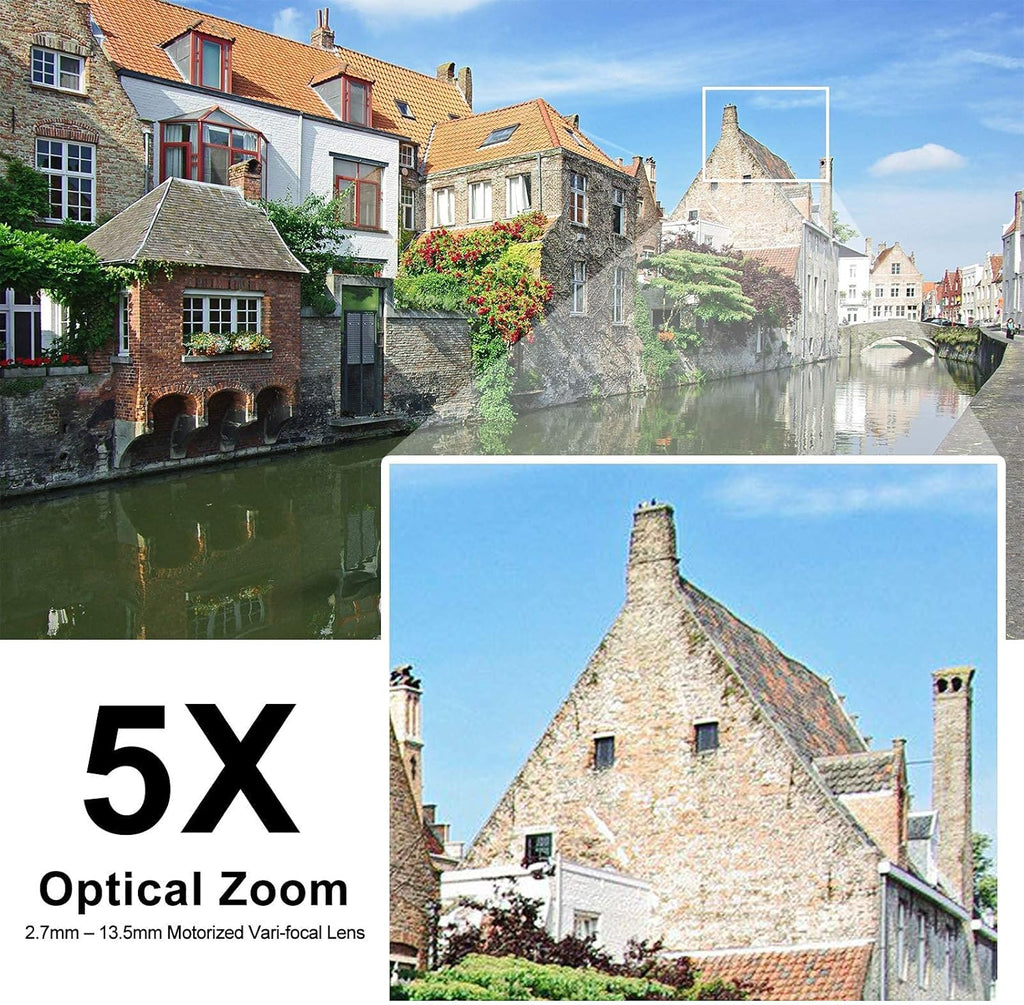 8MP PoE IP Camera 5X Optical Zoom 4K Dome Surveillance Camera Pack of 2 C995