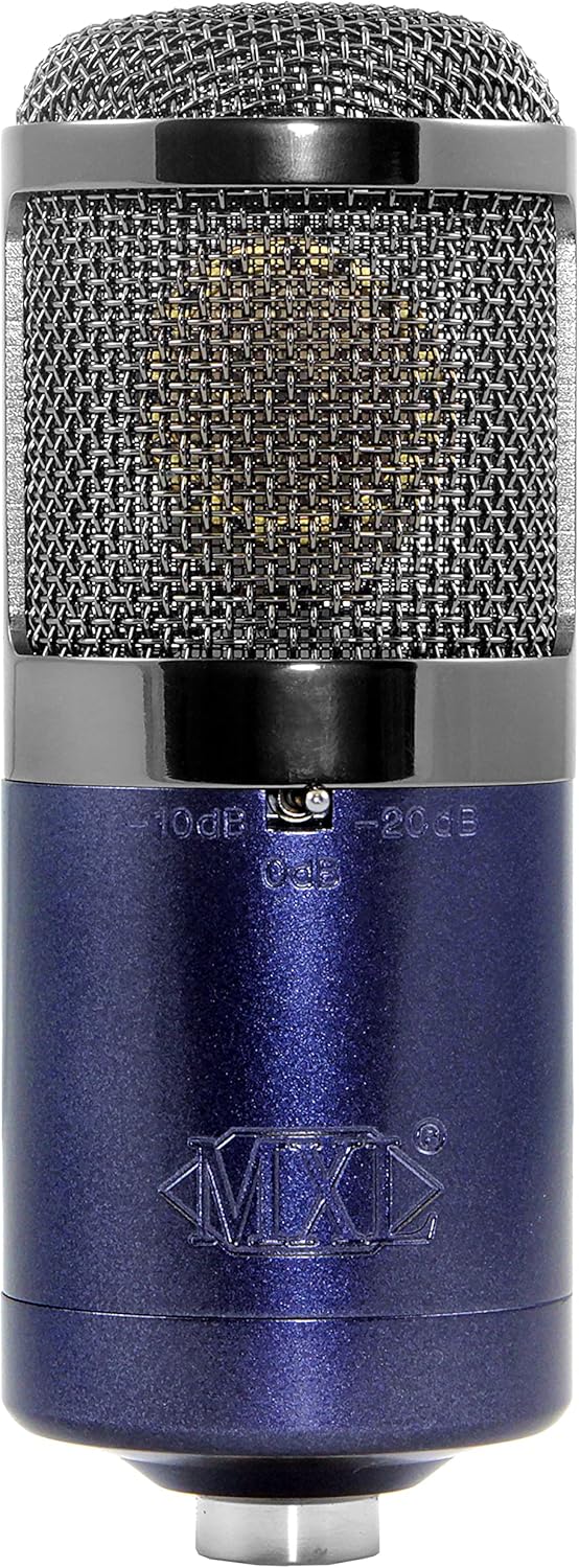 Blue with Black Chrome Accents XLR Instrument Condenser Microphone S3776
