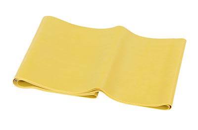 Low Powder Exercise Band - Box of 30, 5& Length - Set of 5 (Yellow - Black) E4440
