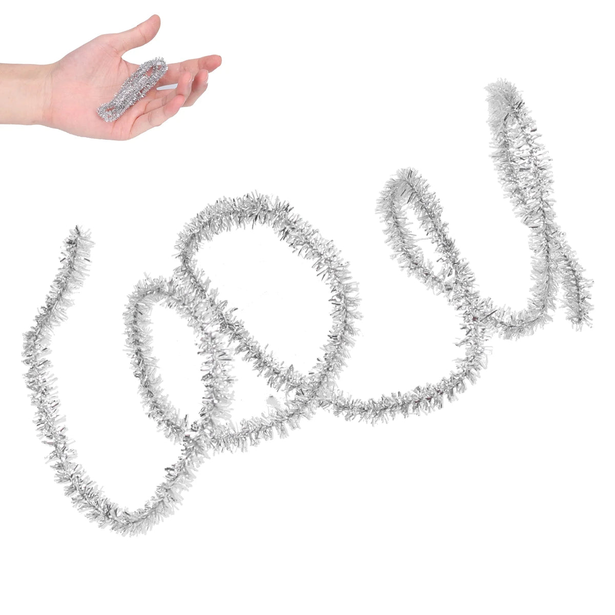 1:12 Dollhouse Christmas Tinsel Garland Miniature Metallic Foil Garland Decoration E43108