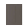30 inch Wide Wall Kitchen Cabinet Dark Gray Inset Shaker Double Door E406
