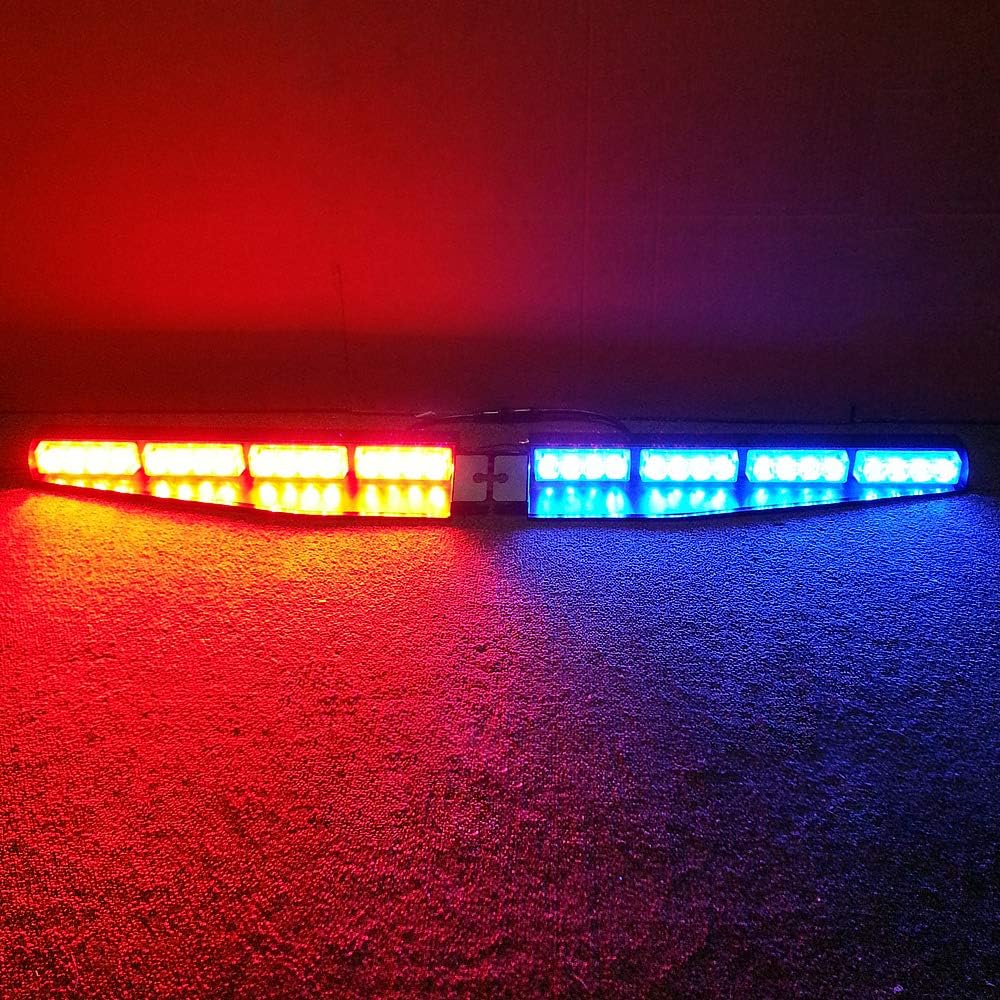 2-16 LED 32 Watt Red/Blue Emergency Beacon Light Bar K934056