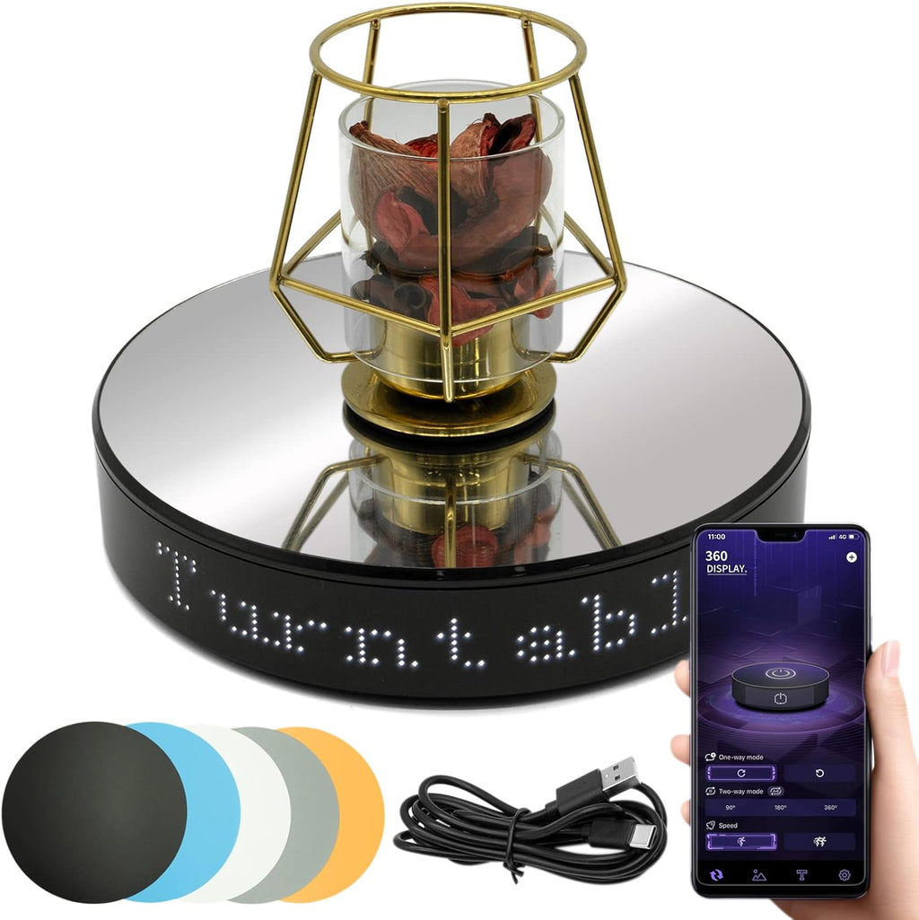 White Light Smart Rotating Turntable Display Stand Q7419