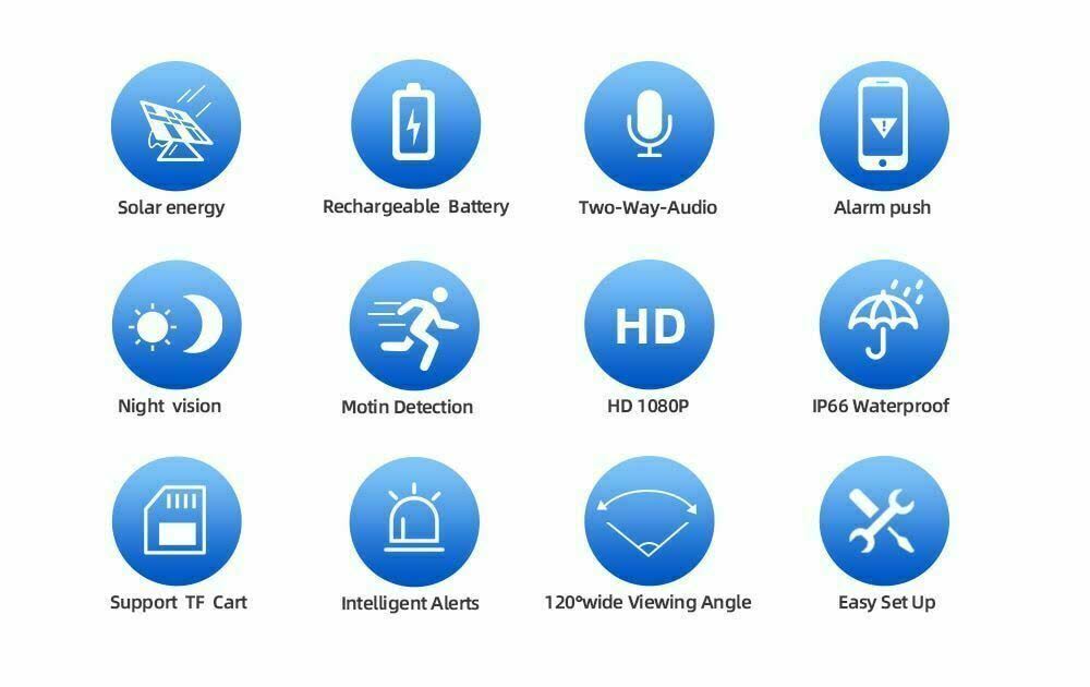 Solar Powered Wireless WiFi Security Camera G8687