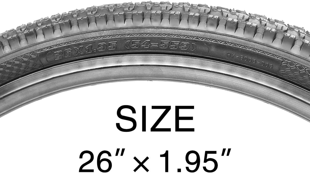 Pair of 24/26 x 1.95 Folding Bead MTB Mountain Bike Tires Pack of 2 T8776