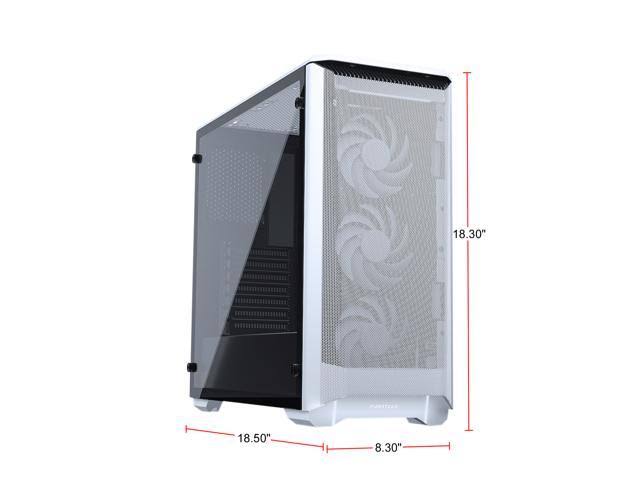 White Steel Tempered Glass ATX Mid Tower Computer Case B125