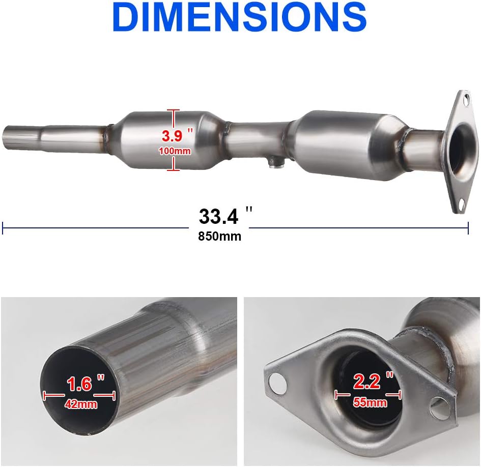 Catalytic Converter for Toyota Prius 1.5L 2004-2009, Direct-Fit Stainless Steel W6228