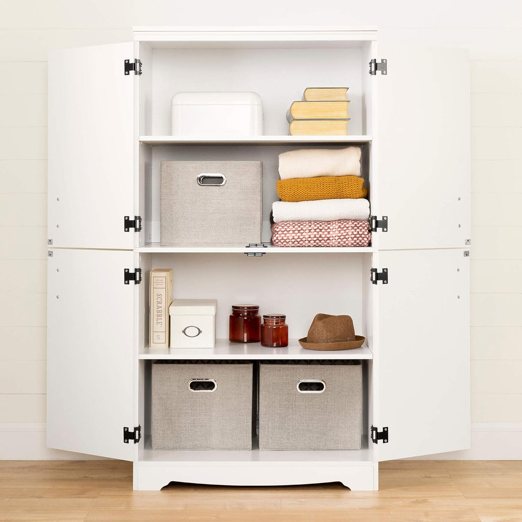 Pure White 4-Door Storage Cabinet Z798