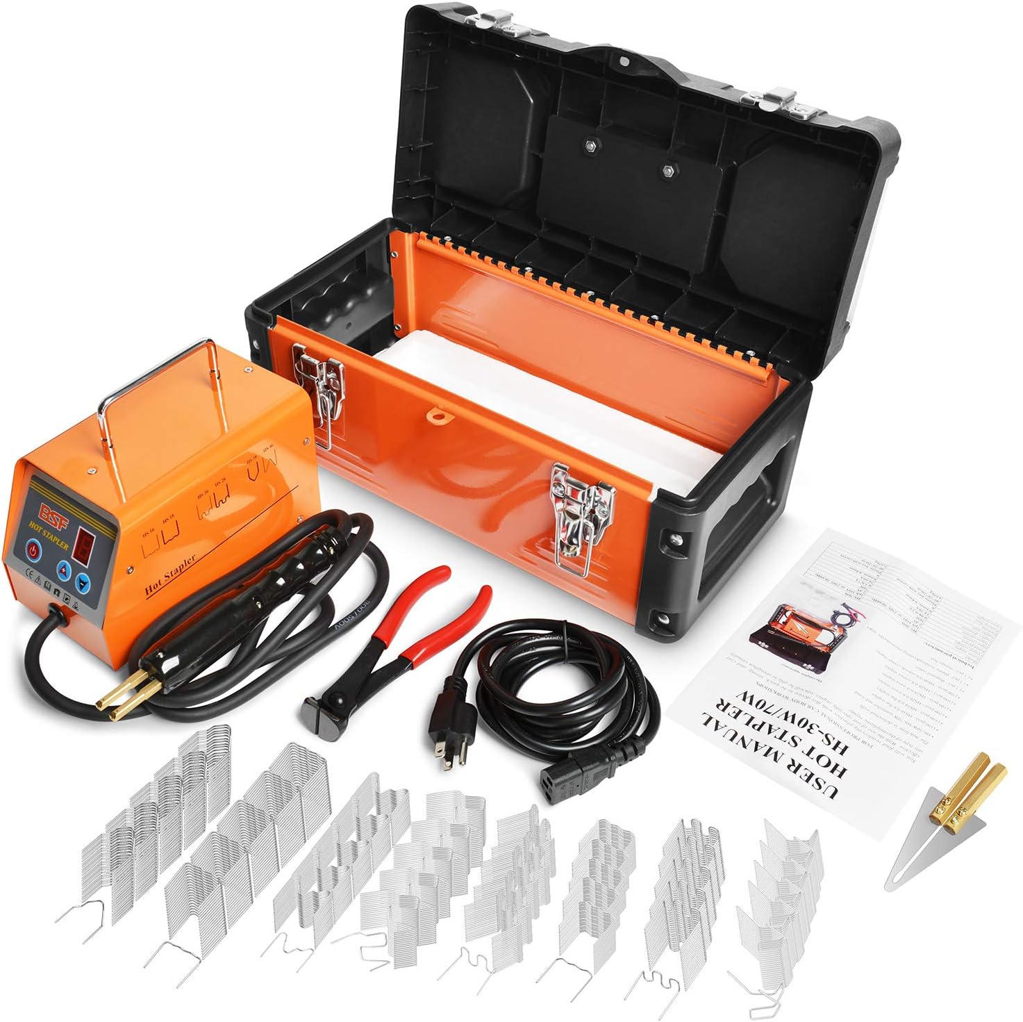 Plastic Welder Kit with 800pcs Hot Staples, 110V Hot Stapler A305674