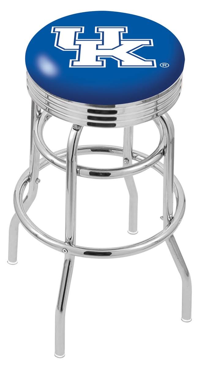 Chrome Double Ring Swivel Bar Stool T6232