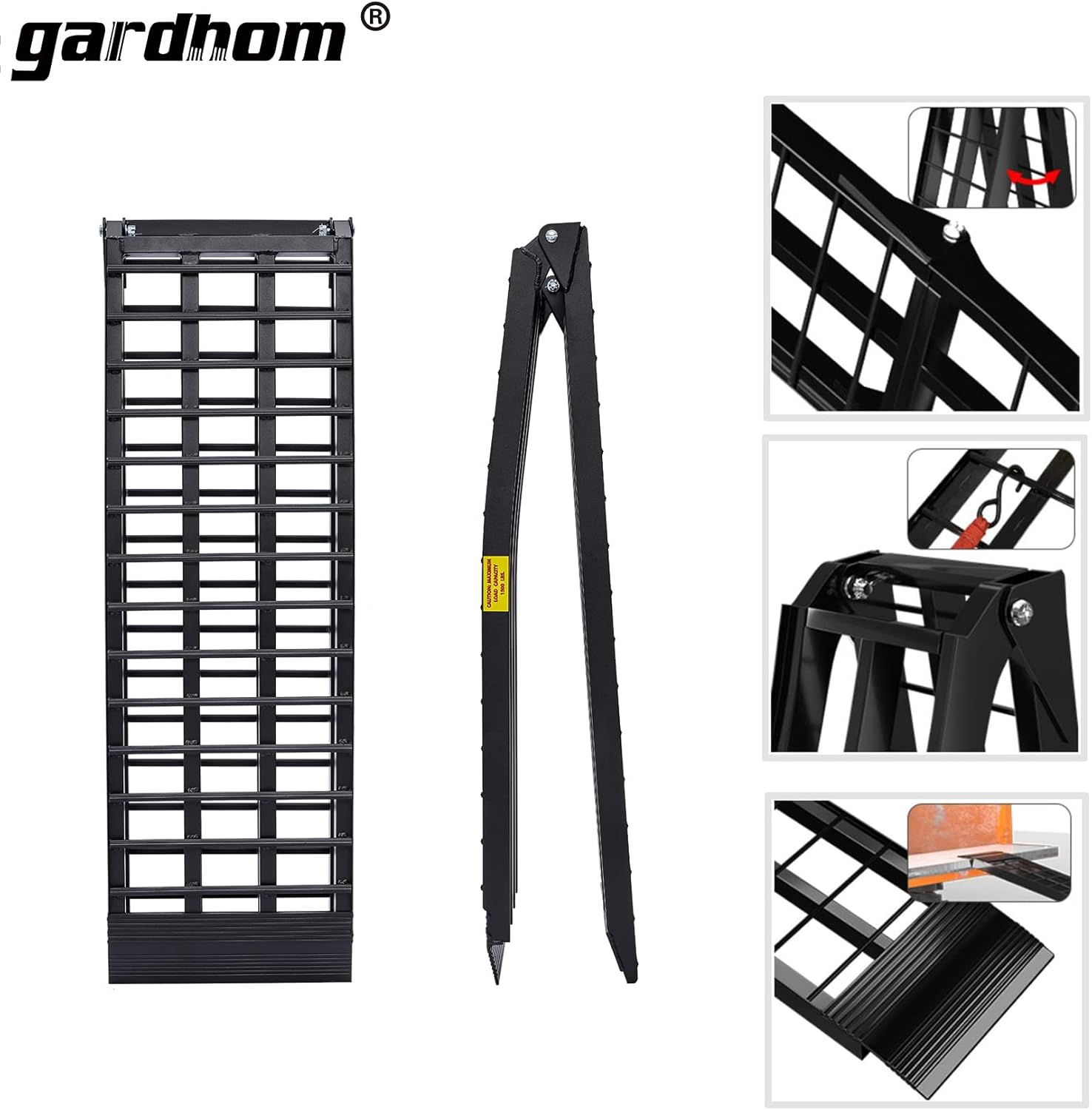 1500 lbs Capacity Aluminum Folding Loading Ramp U713330
