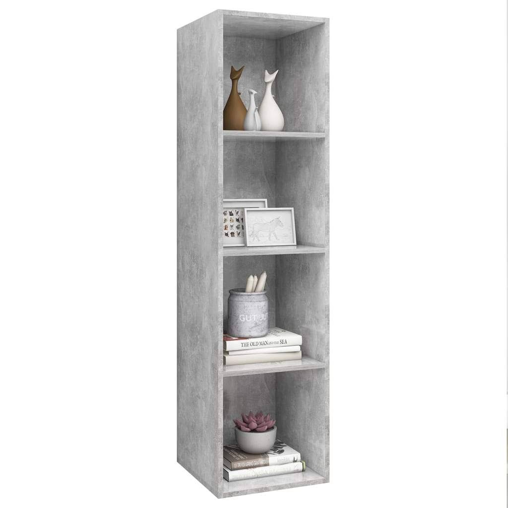 Concrete Gray Wall-Mounted TV Cabinet Chipboard M24009