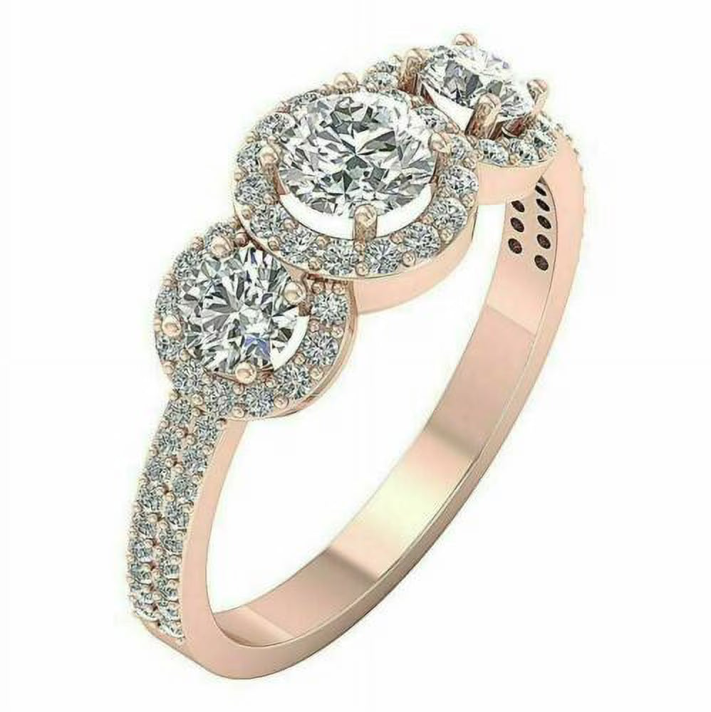 Round Diamond Yellow Gold Engagement Ring S204