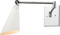 Polished Chrome White 1-Light Sconce K2969