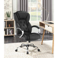 Black Upholstered Office Chair with Casters C195374