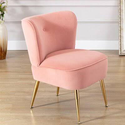 Pink Velvet Tufted Side Chair O29663